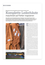 Weltpremiere für die erste kombinierte Scanner-Zuschnitt-Lösung für Leder: Komplette Lederhäute maschinell auf Fehler inspizieren