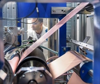 Inspektion von Batteriematerial